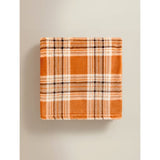 George Home supersoft throw orange check 150x120cm, UK version