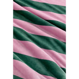 Pink and Green Stripe Supersoft Throw 150x120 cm, imported from the UK