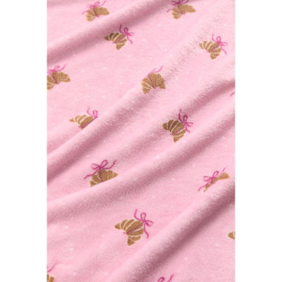 George Home Croissant supersoft throw in pink 150x120cm (British brand)
