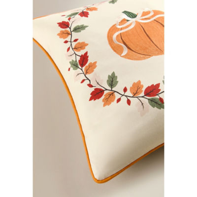 George Home Natural Pumpkin Bow cushion 45x45 cm (British brand)