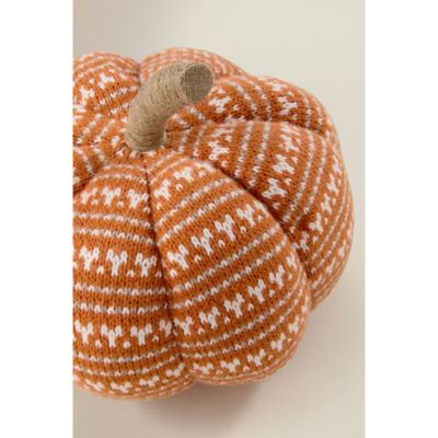 George Home fairisle pumpkin shaped cushion autumn decor - British product