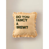 George Home slogan cushion 45x45 cm yellow, UK version