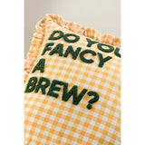 George Home slogan cushion 45x45 cm yellow, UK version