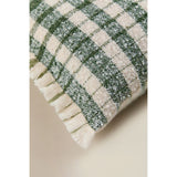 George Home brushed tassel check cushion 58x35cm, imported from the UK