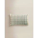 George Home brushed tassel check cushion 58x35cm, imported from the UK