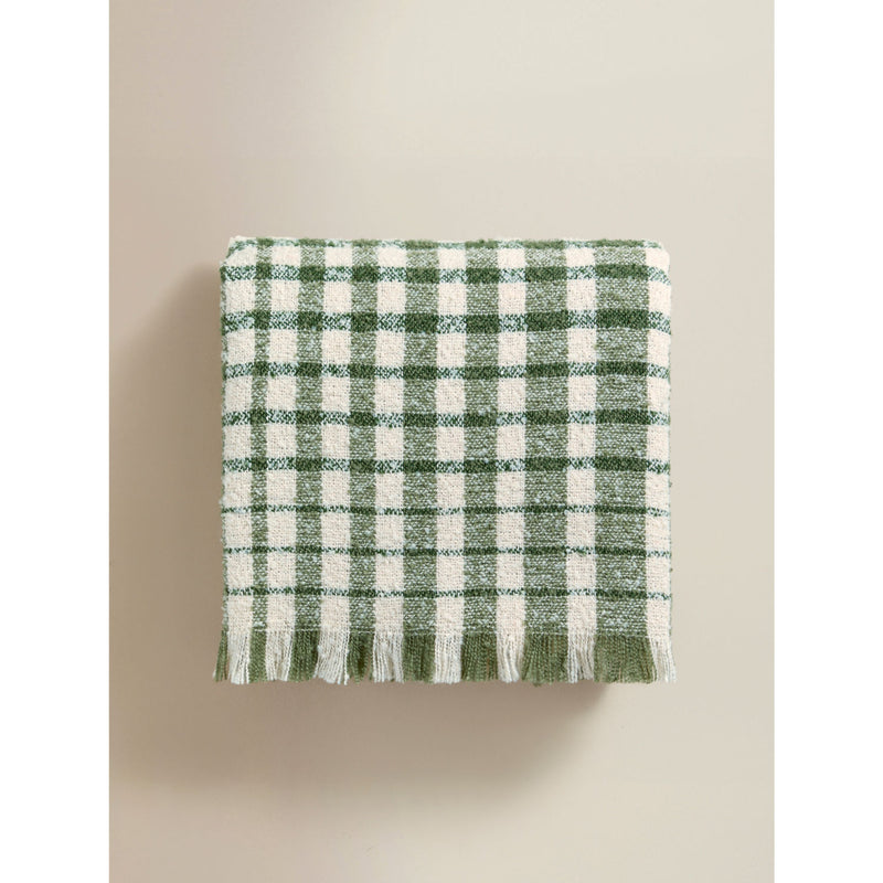 George Home brushed tassel check throw 150x120cm, UK version