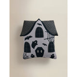 George Home grey Halloween haunted house cushion 45x45 cm - British product