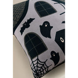George Home grey Halloween haunted house cushion 45x45 cm - British product