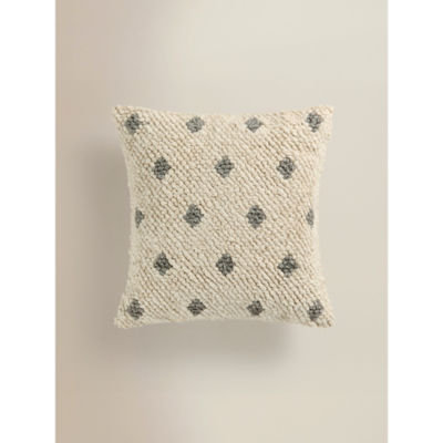 George Home natural textured diamond cushion 45x45 cm, UK version