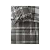 Grey check print duvet set single - British product