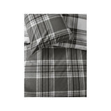 Grey check print easycare duvet set double (British brand)