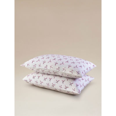 Painted Bows pillowcase pair cotton polyester (British brand)