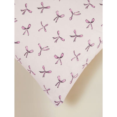 Painted Bows pillowcase pair cotton polyester (British brand)