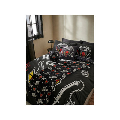 George Home Stranger Things Hell Fire Club duvet set, imported from the UK