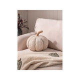 Stacey Solomon embroidered pumpkin-shaped cushion natural - British product
