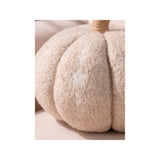 Stacey Solomon embroidered pumpkin-shaped cushion natural - British product