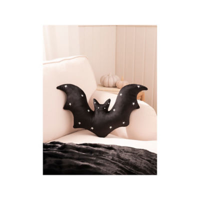 Stacey Solomon black bat-shaped cushion 50x30cm (British brand)