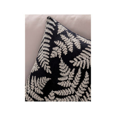 Stacey Solomon black embroidered fern cushion 45x45cm - British product