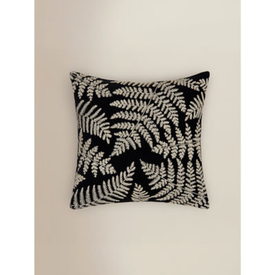 Stacey Solomon black embroidered fern cushion 45x45cm - British product