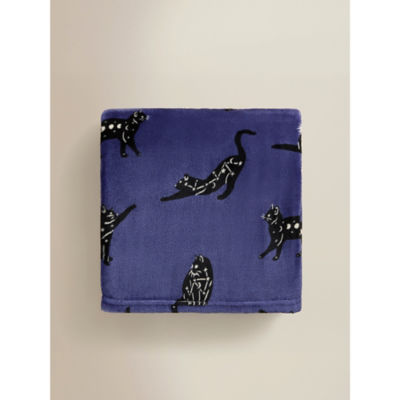 George Home super-soft polyester throw navy 150x120cm - British product