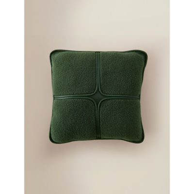 George Home pleather trim boucle grid cushion 45x45cm - British product