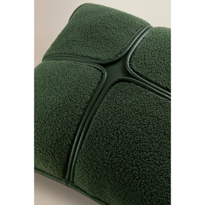 George Home pleather trim boucle grid cushion 45x45cm - British product