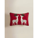 Red Nordic reindeer cushion 35x50cm, UK version