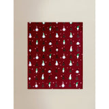 GH red polyester throw 150x120cm, imported from the UK