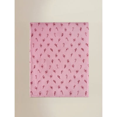 GH pink polyester throw 150x120cm, imported from the UK