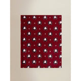 Santa Wreath super soft throw 120x150cm, imported from the UK