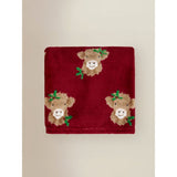 Festive Highland cow throw 120x150cm, UK version