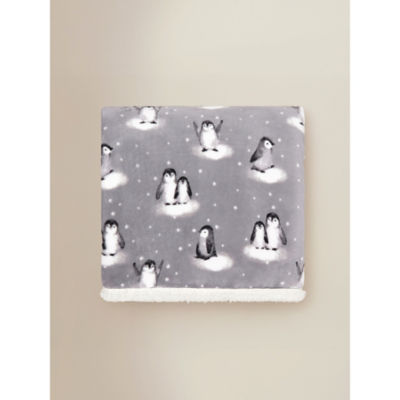 Sherpa throw blanket Winter Penguin 120x150cm, UK version