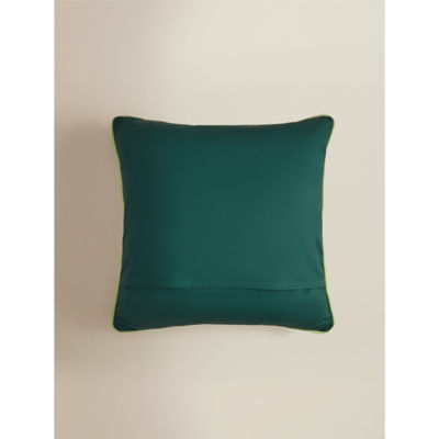 Green embroidered Merry Christmas cushion 45cm, UK version