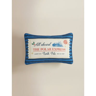 Blue Polar Express cushion 35x50cm, imported from the UK