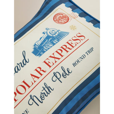 Blue Polar Express cushion 35x50cm, imported from the UK