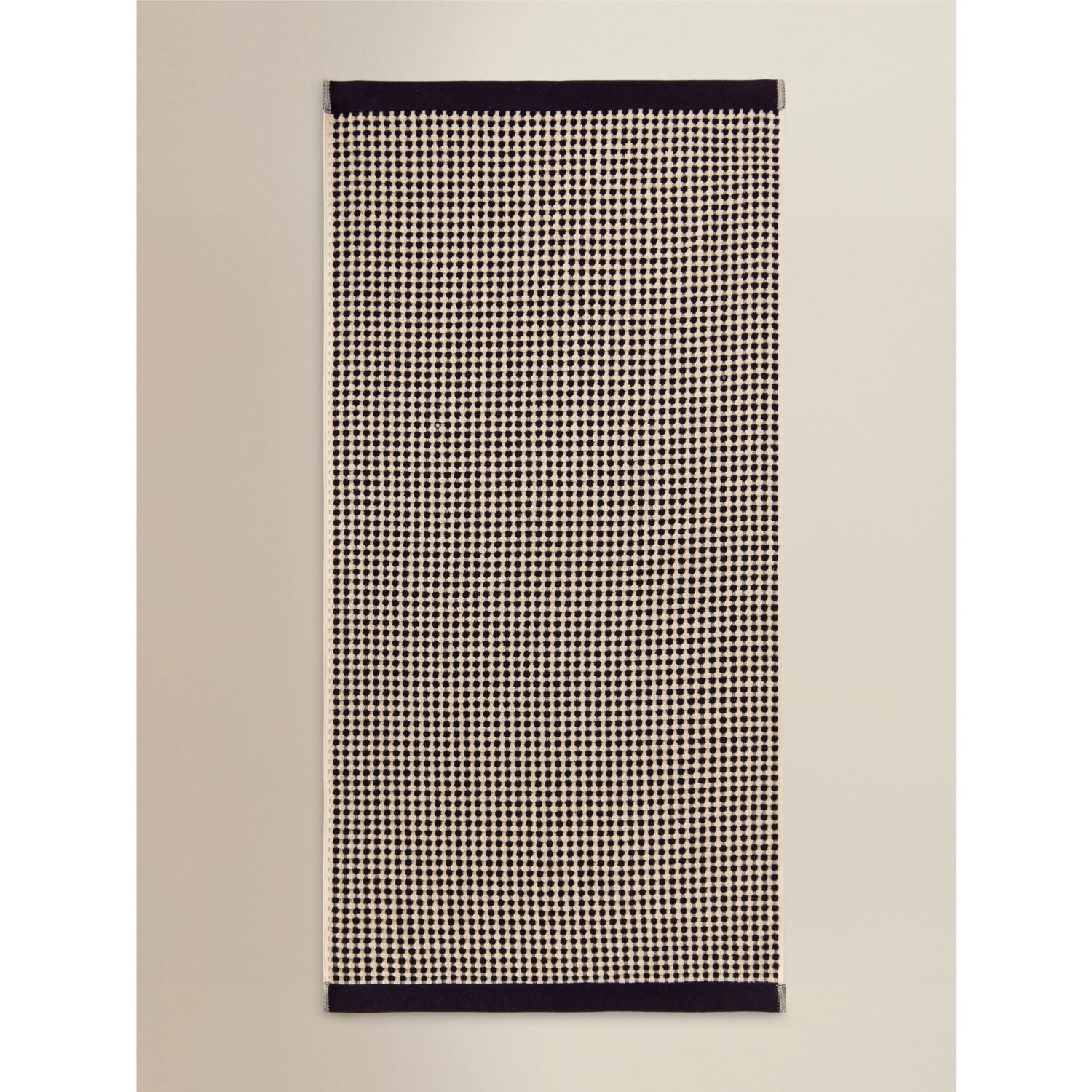 Monochrome textured dot cotton hand towel, imported from the UK