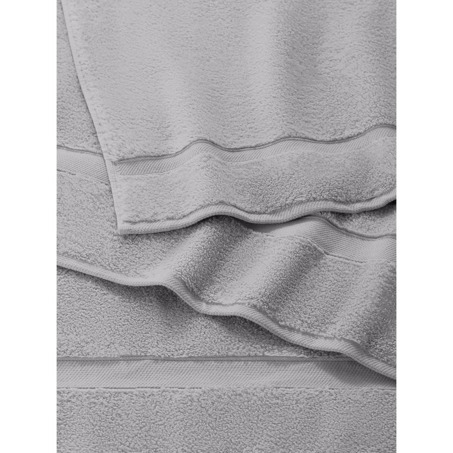 George Home light grey cotton towel and bath mat set (British brand)