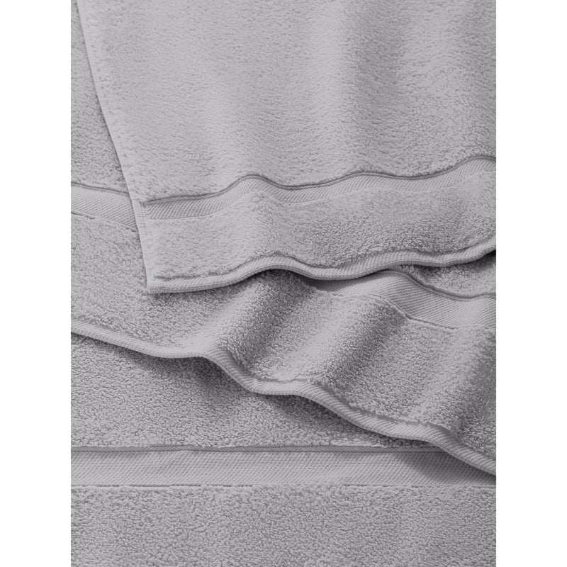 George Home light grey cotton towel and bath mat set (British brand)