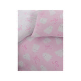 GH pink reversible duvet set in polyester-cotton blend - British product