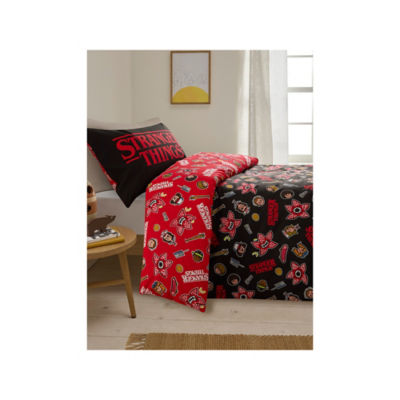 Stranger Things reversible duvet set black, UK version