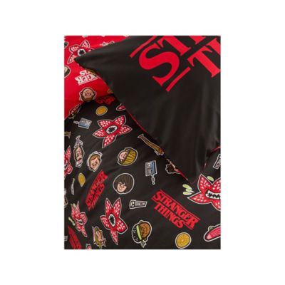 Stranger Things reversible duvet set black, UK version