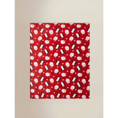 GH fleece blanket in red, 120x150cm - British product