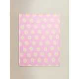 fleece blanket pink daisy 120x150cm - British product