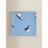 Blue Puffin fleece blanket 120x150 cm, imported from the UK