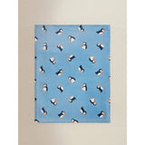 Blue Puffin fleece blanket 120x150 cm, imported from the UK