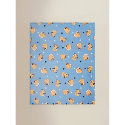 Blue Capybara gaming fleece blanket blue 120x150 cm (British brand)
