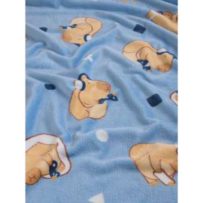 Blue Capybara gaming fleece blanket blue 120x150 cm (British brand)