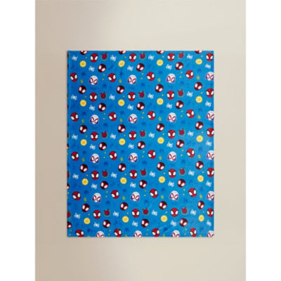 Marvel Spidey & Friends blue fleece blanket 120x150cm, UK version