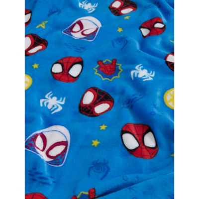 Marvel Spidey & Friends blue fleece blanket 120x150cm, UK version