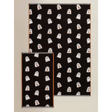 George Home black and white ghost Halloween towel, UK version